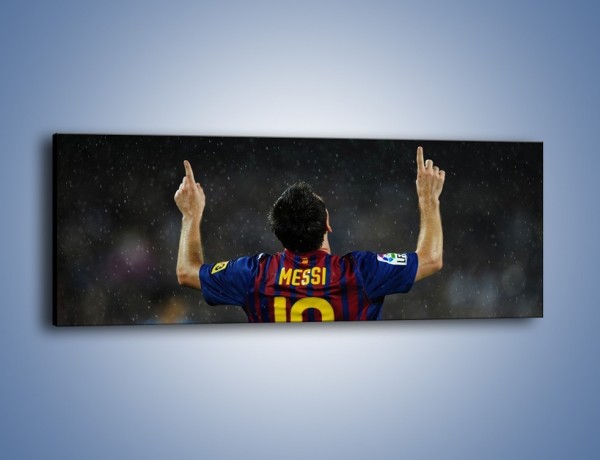 Obraz na płótnie – Messi wielkim zwycięzcą – jednoczęściowy panoramiczny L241