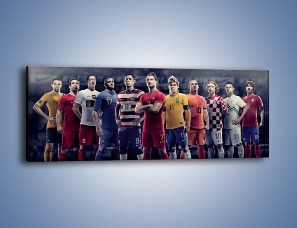 Obraz na płótnie – Największe gwiazdy footballu – jednoczęściowy panoramiczny L277