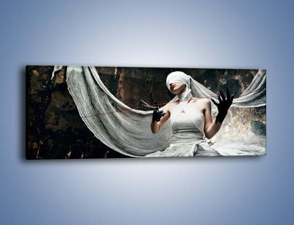Obraz na płótnie – Dama w białych bandażach – jednoczęściowy panoramiczny L278