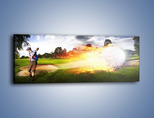 Obraz na płótnie – Paląca gra w golfa – jednoczęściowy panoramiczny L300