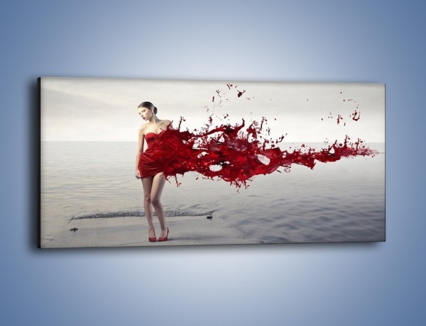 Obraz na płótnie – Krew suknia i woda – jednoczęściowy panoramiczny L361