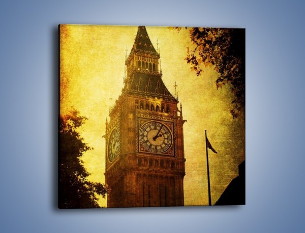 Obraz na płótnie – Big Ben w stylu vintage – jednoczęściowy kwadratowy AM270