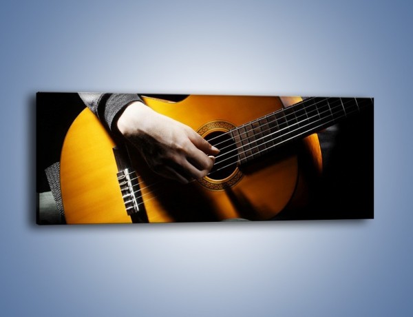 Obraz na płótnie – Chłopiec z gitarą – jednoczęściowy panoramiczny O109