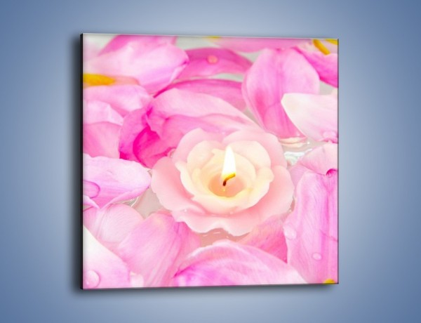 Obraz na płótnie – Pływająca różana świeczka – jednoczęściowy kwadratowy K746