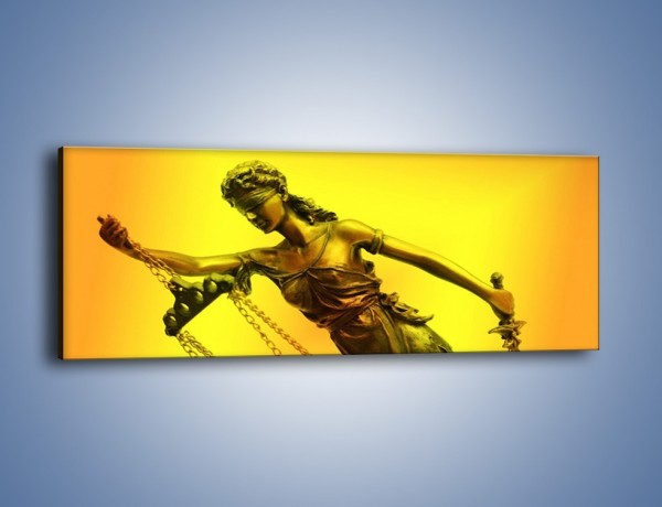 Obraz na płótnie – Figurka ważna w świecie prawa – jednoczęściowy panoramiczny O164