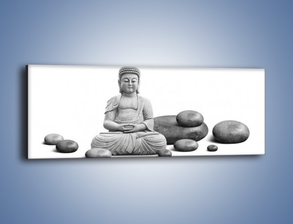 Obraz na płótnie – Budda wśród kamieni – jednoczęściowy panoramiczny O229