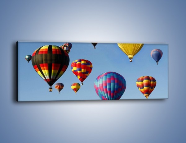 Obraz na płótnie – Kolorowe balony na niebie – jednoczęściowy panoramiczny TM009