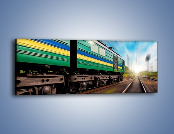 Obraz na płótnie – Pędzący pociąg – jednoczęściowy panoramiczny TM024