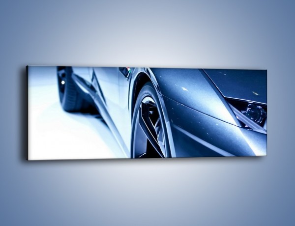Obraz na płótnie – Niebieskie Lamborgini – jednoczęściowy panoramiczny TM027