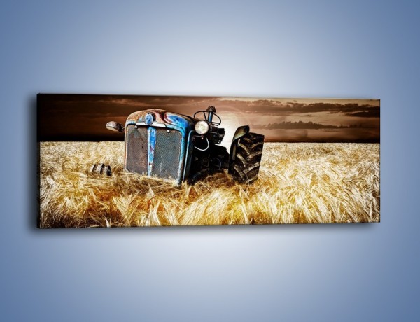 Obraz na płótnie – Stary traktor w polu pszenicy – jednoczęściowy panoramiczny TM033