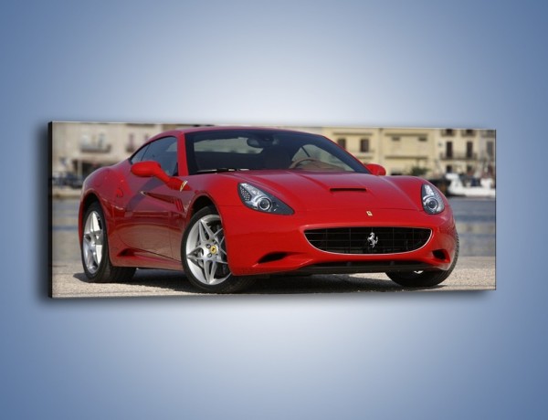 Obraz na płótnie – Czerwone Ferrari California – jednoczęściowy panoramiczny TM057