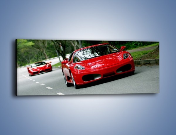 Obraz na płótnie – Ferrari F430 i Ferrari Enzo – jednoczęściowy panoramiczny TM090