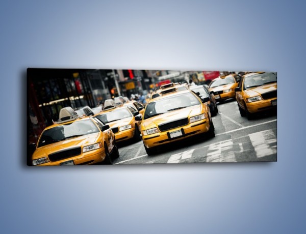 Obraz na płótnie – Nowojorskie taksówki – jednoczęściowy panoramiczny TM149