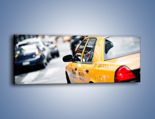 Obraz na płótnie – Żółta taksówka w Nowym Yorku – jednoczęściowy panoramiczny TM150