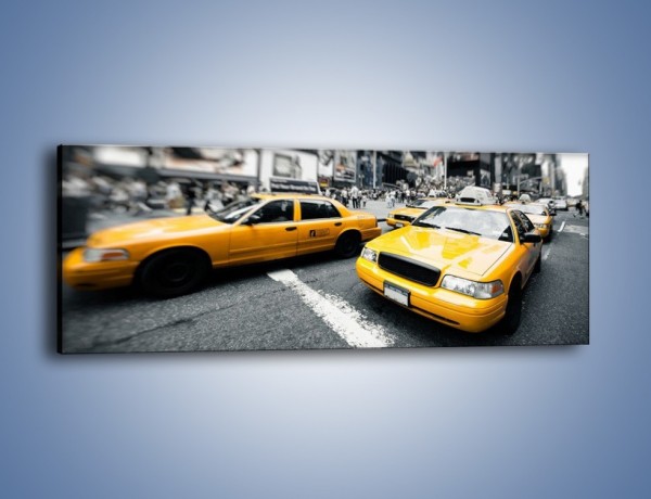 Obraz na płótnie – Taksówki na Times Square – jednoczęściowy panoramiczny TM152