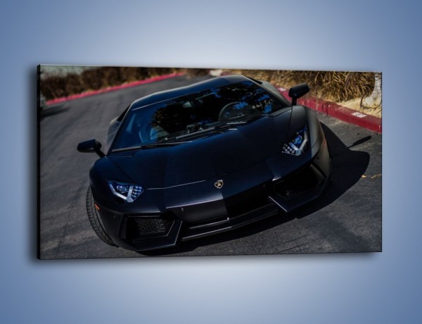 Obraz na płótnie – Lamborghini Aventador w kolorze matowym – jednoczęściowy panoramiczny TM163