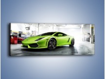 Obraz na płótnie – Lamborghini Gallardo w garażu – jednoczęściowy panoramiczny TM205