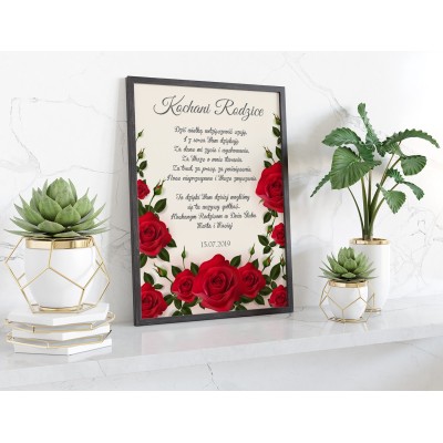 Plakat lub obraz - Podziękowanie ślubne dla Rodziców - Wzór 54