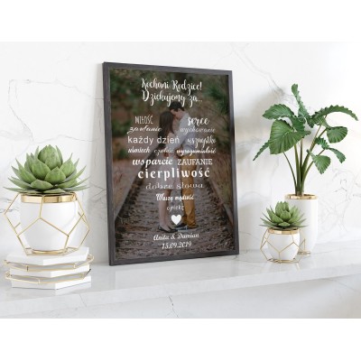 Plakat lub obraz - Podziękowanie ślubne dla Rodziców - Wzór 01