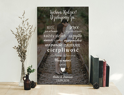 Plakat lub obraz - Podziękowanie ślubne dla Rodziców - Wzór 01