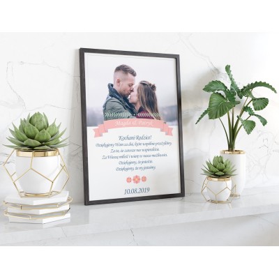 Plakat lub obraz - Podziękowanie ślubne dla Rodziców - Wzór 02
