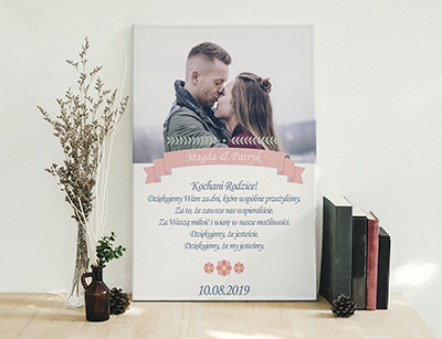 Plakat lub obraz - Podziękowanie ślubne dla Rodziców - Wzór 02