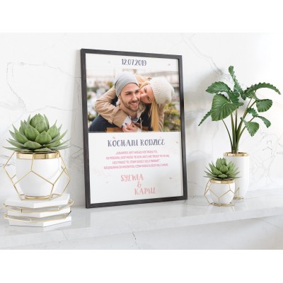 Plakat lub obraz - Podziękowanie ślubne dla Rodziców - Wzór 03