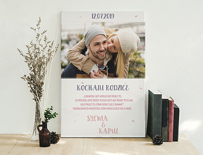 Plakat lub obraz - Podziękowanie ślubne dla Rodziców - Wzór 03