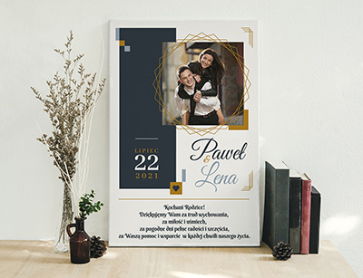 Plakat lub obraz - Podziękowanie ślubne dla Rodziców - Wzór 04