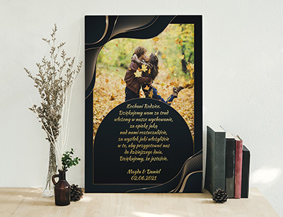 Plakat lub obraz - Podziękowanie ślubne dla Rodziców - Wzór 08