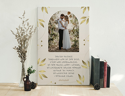 Plakat lub obraz - Podziękowanie ślubne dla Rodziców - Wzór 11