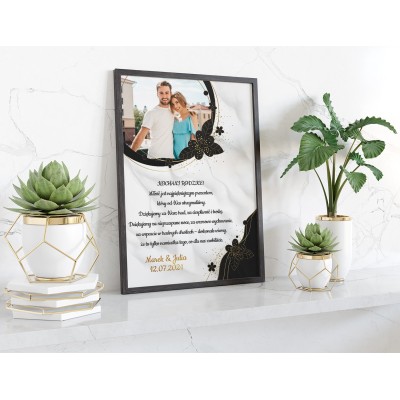 Plakat lub obraz - Podziękowanie ślubne dla Rodziców - Wzór 14