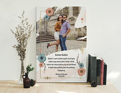 Plakat lub obraz - Podziękowanie ślubne dla Rodziców - Wzór 16