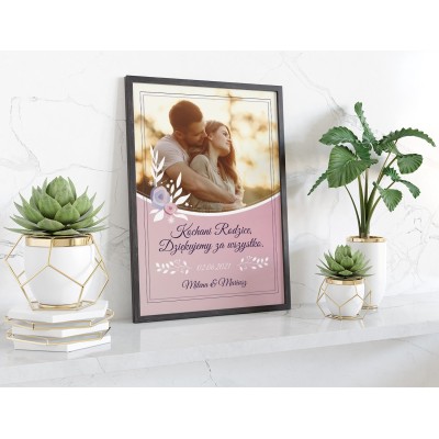 Plakat lub obraz - Podziękowanie ślubne dla Rodziców - Wzór 17