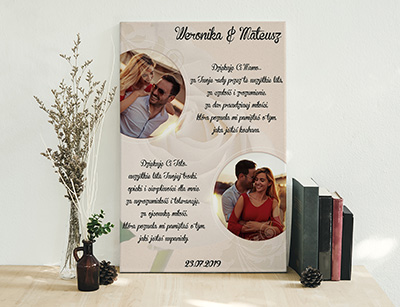 Plakat lub obraz - Podziękowanie ślubne dla Rodziców - Wzór 19