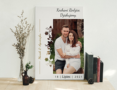 Plakat lub obraz - Podziękowanie ślubne dla Rodziców - Wzór 20