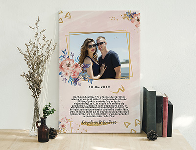 Plakat lub obraz - Podziękowanie ślubne dla Rodziców - Wzór 21