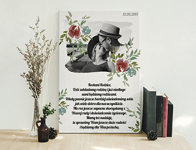 Plakat lub obraz - Podziękowanie ślubne dla Rodziców - Wzór 22