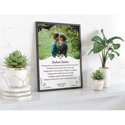 Plakat lub obraz - Podziękowanie ślubne dla Rodziców - Wzór 23