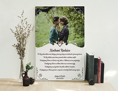 Plakat lub obraz - Podziękowanie ślubne dla Rodziców - Wzór 23