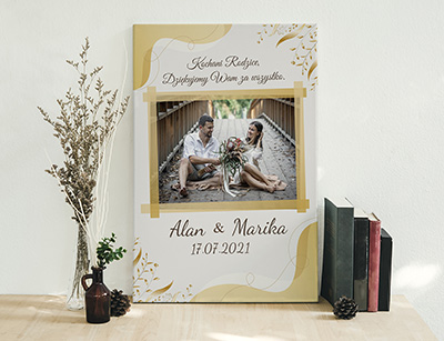 Plakat lub obraz - Podziękowanie ślubne dla Rodziców - Wzór 25