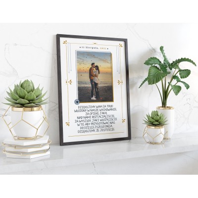 Plakat lub obraz - Podziękowanie ślubne dla Rodziców - Wzór 27