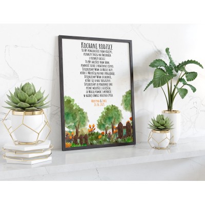 Plakat lub obraz - Podziękowanie ślubne dla Rodziców - Wzór 30
