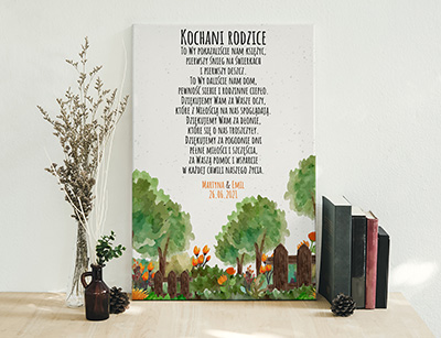 Plakat lub obraz - Podziękowanie ślubne dla Rodziców - Wzór 30