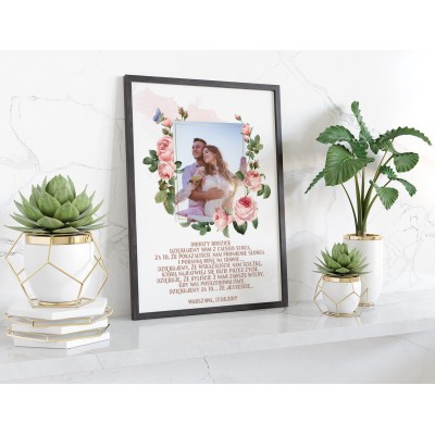 Plakat lub obraz - Podziękowanie ślubne dla Rodziców - Wzór 33