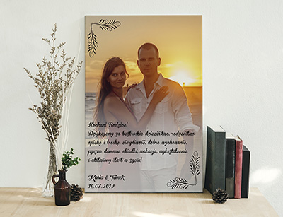 Plakat lub obraz - Podziękowanie ślubne dla Rodziców - Wzór 37