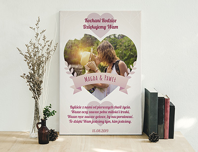 Plakat lub obraz - Podziękowanie ślubne dla Rodziców - Wzór 43