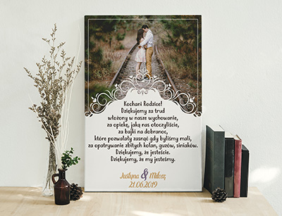 Podziękowanie ślubne dla Rodziców - Wzór 47
