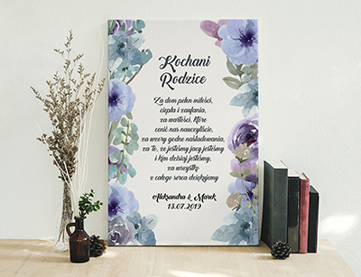 Podziękowanie ślubne dla Rodziców - Wzór 52