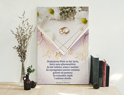 Podziękowanie ślubne dla Rodziców - Wzór 58